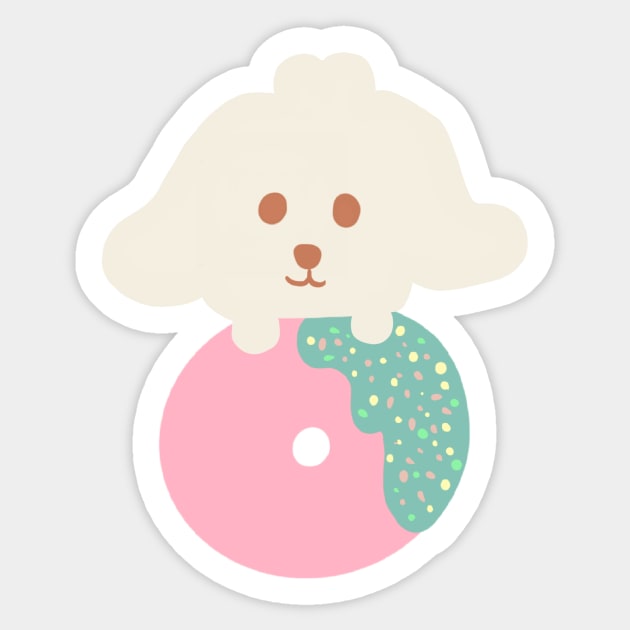 Puppy Donut Sticker by PatternbyNOK